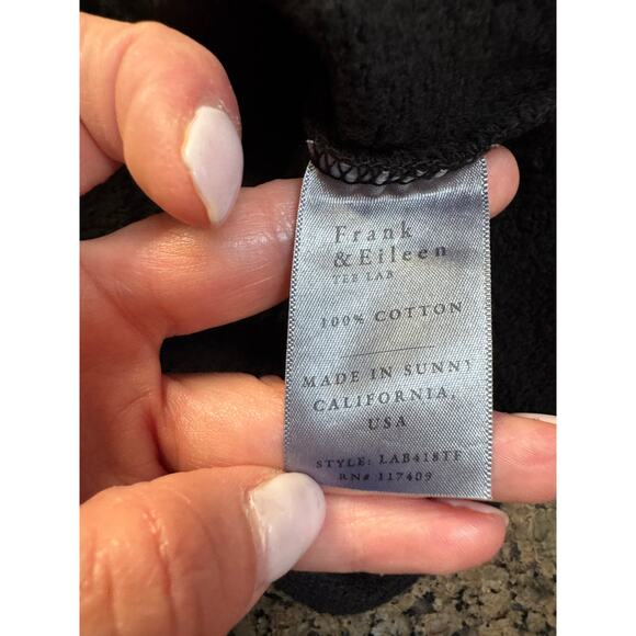 Frank & Eileen Black Fleece Funnel Neck Midi Dress XS - Picture 7 of 9